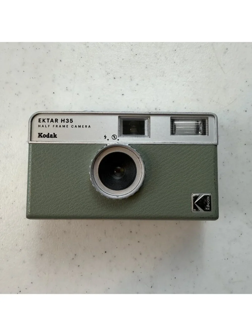 Kodak Ektar H35 Half Frame 35mm Film Camera Sage Green Silver Flash GC
